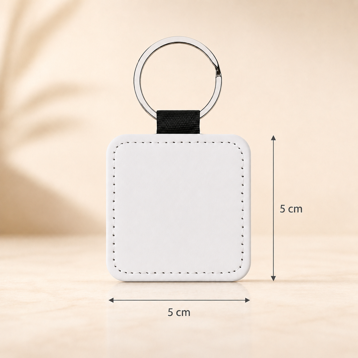 Personalised Double-Sided PU Leather Photo Keyring