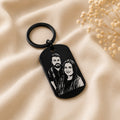 Personalised Photo Black Aluminium Keyring